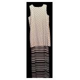 Two Black Dresses by Emma Michele & Jessica Howard &  / Black with White Polka Dots / Black with White Stripes