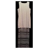 Two Black Dresses by Emma Michele & Jessica Howard &  / Black with White Polka Dots / Black with White Stripes