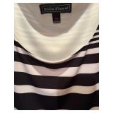 Two Black Dresses by Emma Michele & Jessica Howard &  / Black with White Polka Dots / Black with White Stripes