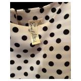 Two Black Dresses by Emma Michele & Jessica Howard &  / Black with White Polka Dots / Black with White Stripes