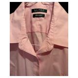 Ralph Lauren Pink Button Down and White Pants by Adrianna Papell