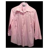 Ralph Lauren Pink Button Down and White Pants by Adrianna Papell