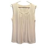 Spring Is Coming! White Sleeveless Shirt by Garage and Blue and Green Floral Pants by Charter Club