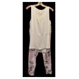 Zac & Rachel Floral Pants and Mint Sleeveless Spring Top by Frenchi