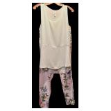 Zac & Rachel Floral Pants and Mint Sleeveless Spring Top by Frenchi