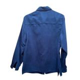 Two Suede Button-Down Shirts (Red and Blue) and Posh Ultrasuede Dress in Purple