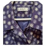 Judith Hart Lightweight Jacket in Navy with White Daisies