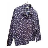 Judith Hart Lightweight Jacket in Navy with White Daisies