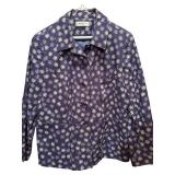 Judith Hart Lightweight Jacket in Navy with White Daisies