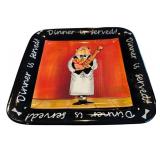 Tracy Flickinger 4 Unique Square Luncheon Plates