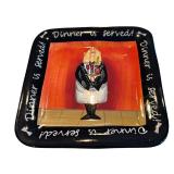 Tracy Flickinger 4 Unique Square Luncheon Plates