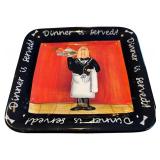 Tracy Flickinger 4 Unique Square Luncheon Plates