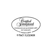 Tracy Flickinger 4 Unique Square Luncheon Plates