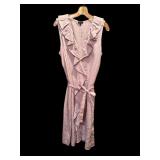 Talbots Linen Periwinkle Dress with Ruffles