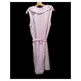 Talbots Linen Periwinkle Dress with Ruffles