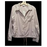 Perfect Lightweight White and Brown Houndstooth Jacket by Tail