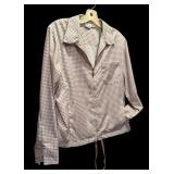 Perfect Lightweight White and Brown Houndstooth Jacket by Tail