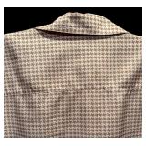 Perfect Lightweight White and Brown Houndstooth Jacket by Tail