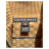 Saks Fifth Avenue Cashmere Sweater and Button Down Heavy Sweater by Heirloom Collectables