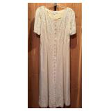Vintage Marie St Claire Long Linen Cotton Blend Dress