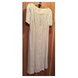 Vintage Marie St Claire Long Linen Cotton Blend Dress