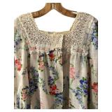 Vintage Floral and Lace Housecoat