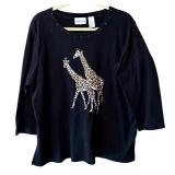 Whimsical Giraffe Shirt by Alfred Dunner and Long Dress, XL