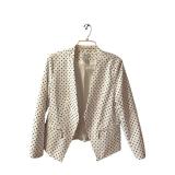 Beautiful Carmen Polka Dot Jacket Zippered Pockets Size 12