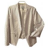 Beautiful Carmen Polka Dot Jacket Zippered Pockets Size 12