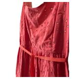 Adorable Eyelet Spring Dress in Coral