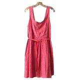 Adorable Eyelet Spring Dress in Coral