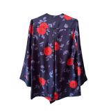 Platinum Nights Oversized Swing Floral Coat / Robe