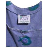 Lovely Vintage Purple / Blue Cotton Tank Dress by Fresh Produce, Size L