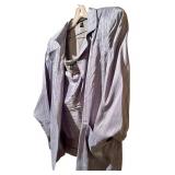 Two Piece Ellen Tracy Silky Tank Top and Blazer in Purple / Blue, Size 16