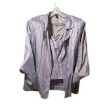 Two Piece Ellen Tracy Silky Tank Top and Blazer in Purple / Blue, Size 16