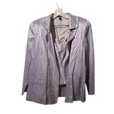 Two Piece Ellen Tracy Silky Tank Top and Blazer in Purple / Blue, Size 16