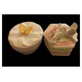 Two Unique Trinkets with Butterfly and Doves