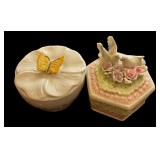 Two Unique Trinkets with Butterfly and Doves