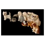 Grouping of Petite Porcelain Dogs With All Breeds