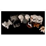 Grouping of Petite Porcelain Dogs With All Breeds