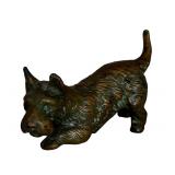 Solid Brass Bronzed Schnauzer Figurine