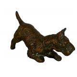 Solid Brass Bronzed Schnauzer Figurine
