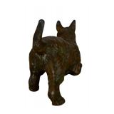 Solid Brass Bronzed Schnauzer Figurine
