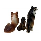 Beautiful Four Collie Dog Figurines