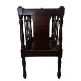 Vintage Dark Wood Book / Magazine Stand