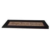 "Always Kiss Me Goodnight" Wooden Wall Art
