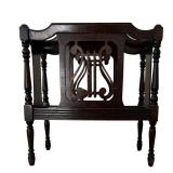 Vintage Dark Wood Book / Magazine Stand