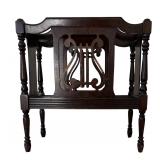 Vintage Dark Wood Book / Magazine Stand