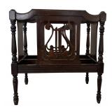 Vintage Dark Wood Book / Magazine Stand