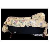 Fabulous Vintage LAF Chaise Lounge / Odds and Ends Yellow and Butterflies, Flowers and More